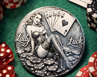 Protector de cartas de póker / Moneda de desafío de acero inoxidable, ficha de bolsillo