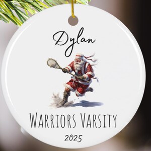 Personalized Lacrosse Ornament, Custom Lacrosse Ornament, Holiday Lacrosse Ornament, Lacrosse Gift, Lacrosse Player Gift, Lacrosse Team Gift