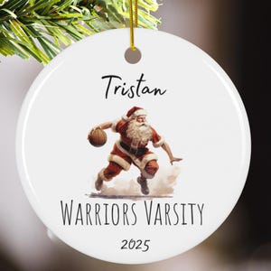 Personalized Basketball Ornament, Custom Basketball Ornament, Holiday Basketball Ornament, Basketball Gift, Basketball Team Gift, Basketball
