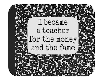 Funny Teacher Mouse Pad: Composition Notebook Design