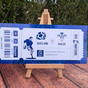 Personalised foil tickets for all sport events - F1, football, rugby, stadium tours and more - gift voucher