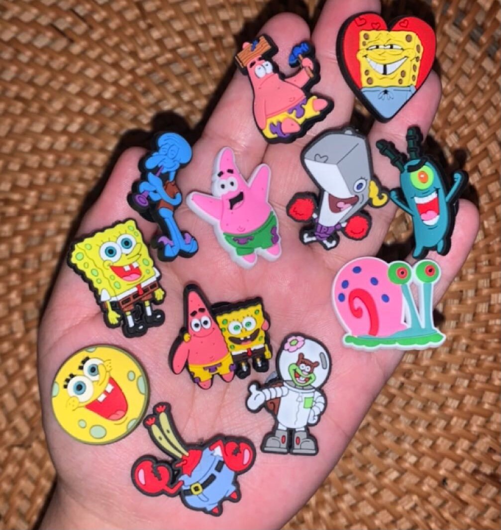 croc charms spongebob