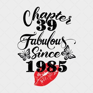 39th Birthday SVG,Born in 1985 SVG,Fabulous Shoes 39th cut files for cricut, 39th birthday svg eps dxf png pdf jpg,Chapter 39 fabulous svg