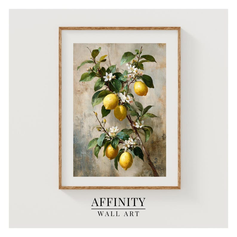 Vintage Lemon Botanical Wall Art Print (digital Download) - Etsy