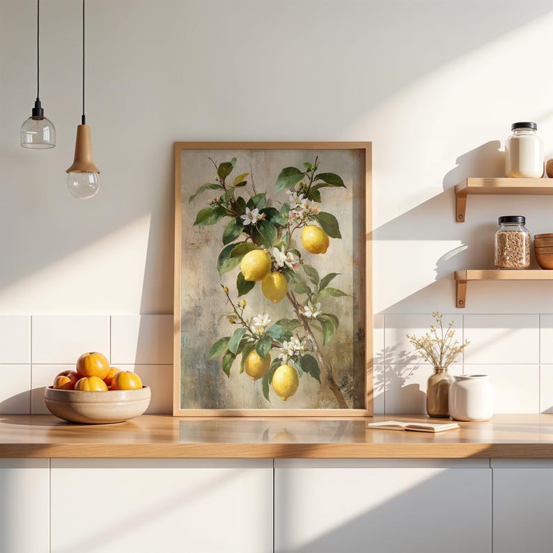 Vintage Lemon Botanical Wall Art Print (digital Download) - Etsy