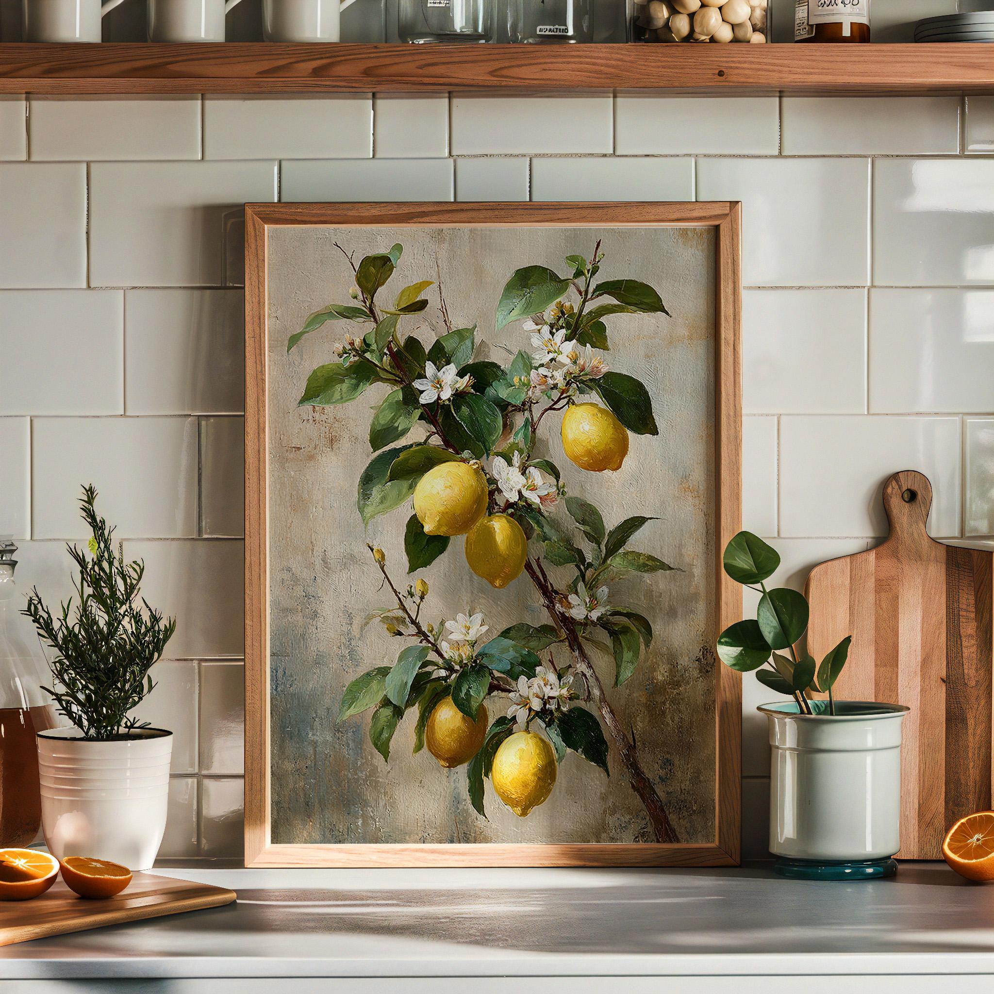 Vintage Lemon Botanical Wall Art Print (digital Download) - Etsy