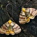 see more listings in the Moth dangle earrings section