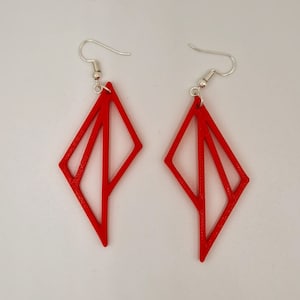 Modern Geometric 3D Printed Earrings | Lightweight Gift for Her