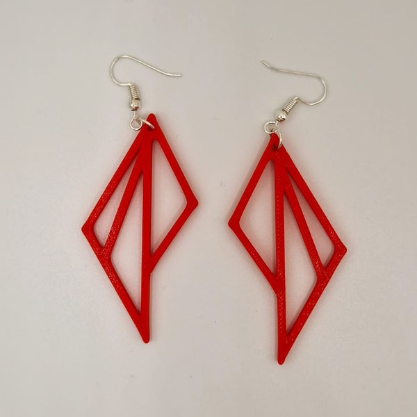 Modern Geometric 3D Printed Earrings | Lightweight Gift for Her