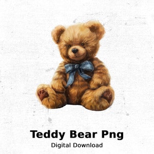Cute Teddy Bear PNG Clipart | Digital Download for Scrapbooking, Crafts, and Design
