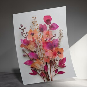 Botanical Flower Art Print: Vibrant Floral Illustration (Digital Download)