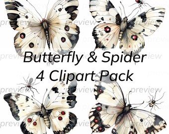 Butterfly Clipart Bundle: Dark & Black Butterflies (Digital Download)