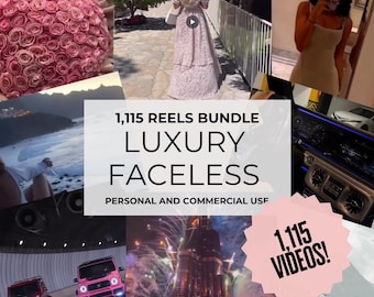 1115+ Luxury Lifestyle 4K Video Reels: Faceless Marketing Content (Digital Download)