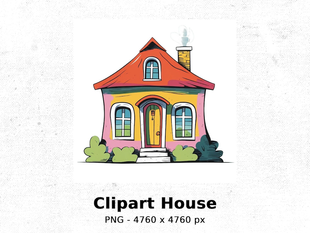 Hand Drawn House Clipart, Whimsical Style (digital Download - Etsy