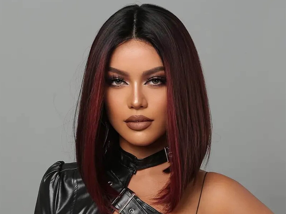 16inch Red Short Wigs Red Lace Front Wig Synthetic Wig Lace Front