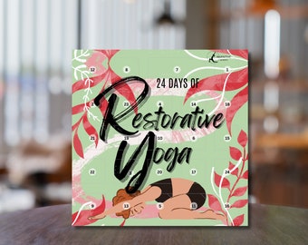 24 Days of Restorative Yoga (Yoga Advent Calendar) - Yoga gift - FREE SHIPPING