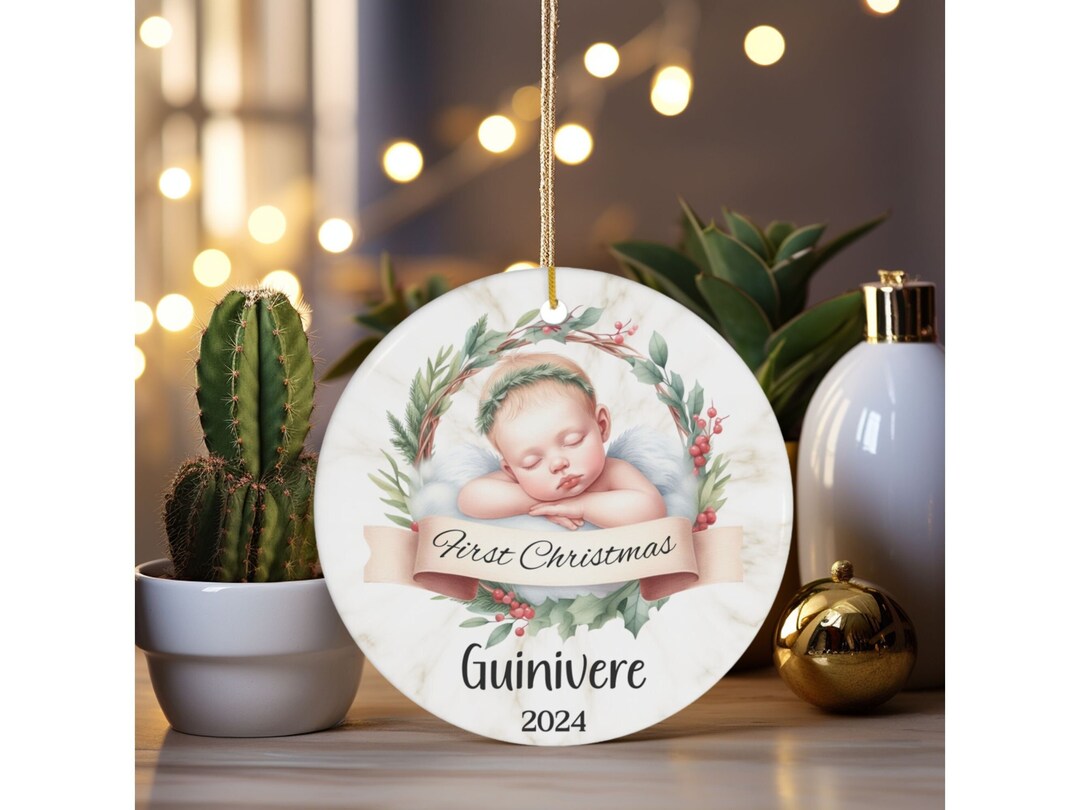 Baby Girl's First Christmas Ornament,customized Baby Name Keepsake,personalized Ornament,baby