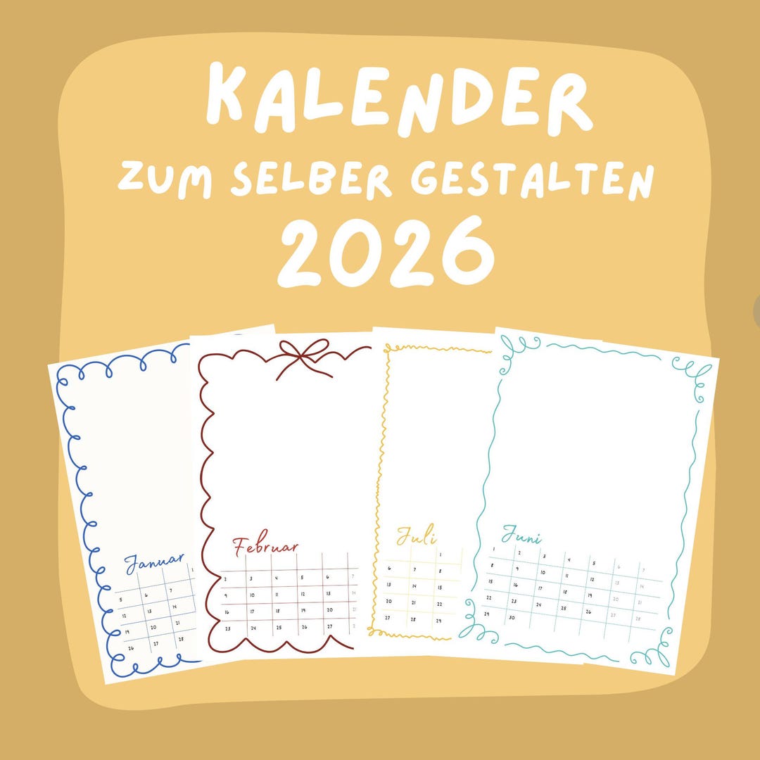 Kalender 2026 zum selber basteln Do it yourself - Etsy.de