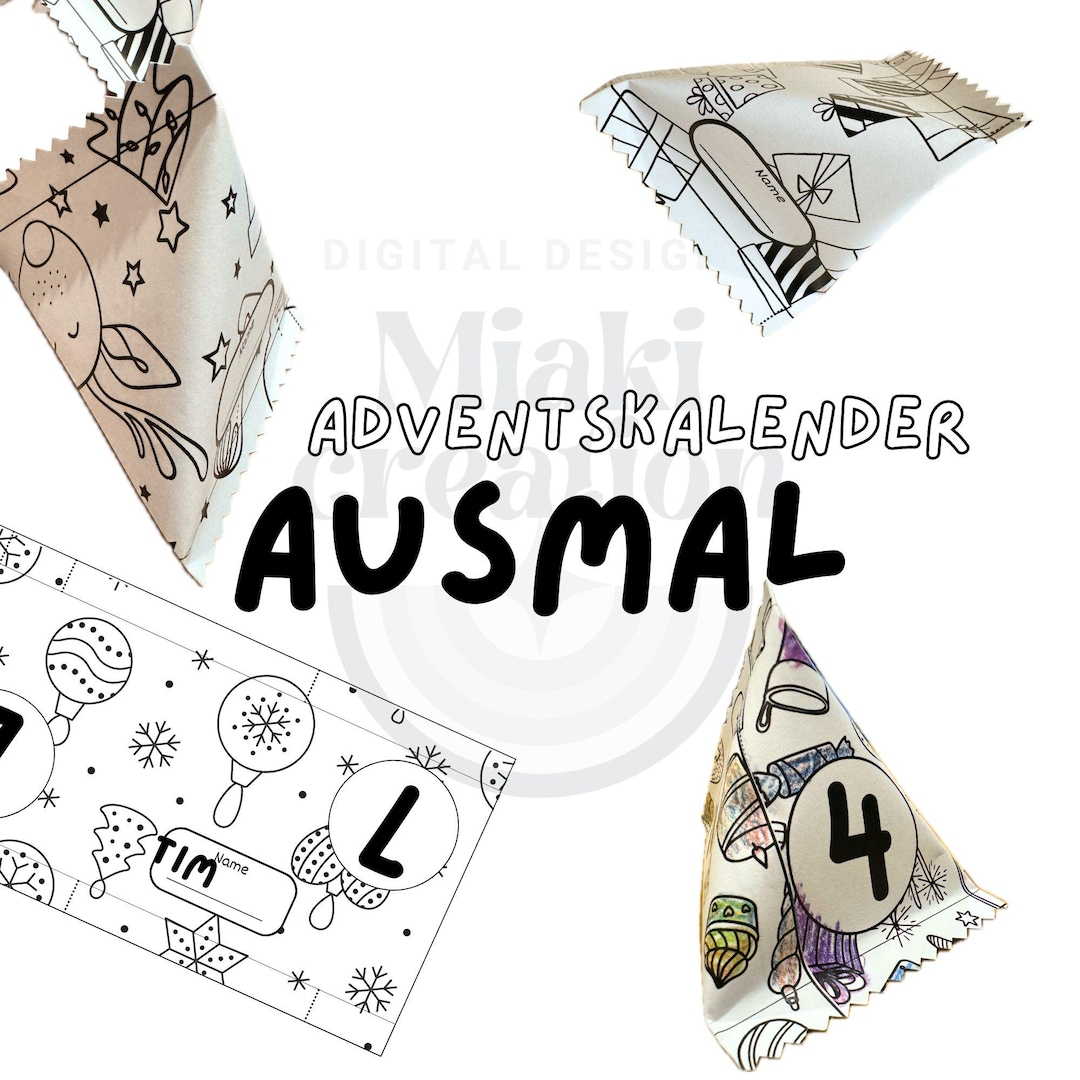  Coloring Advent Calendar Kita Kindergarten Advent DIY - Etsy 