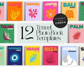 Customizable Designer Travel Photo Book Template | Ebook Template | Decorative Coffee Table Book | Canva Template | Surprise Gift