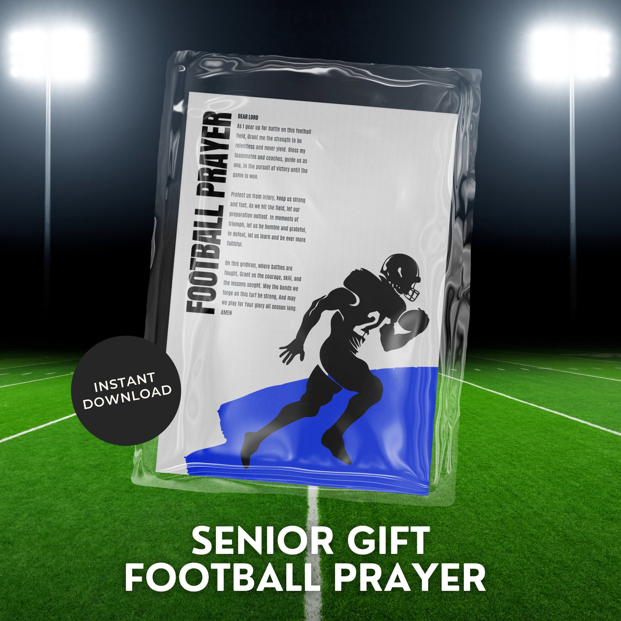 Christian Pre-game Football Prayer Print Digital Download -  Denmark