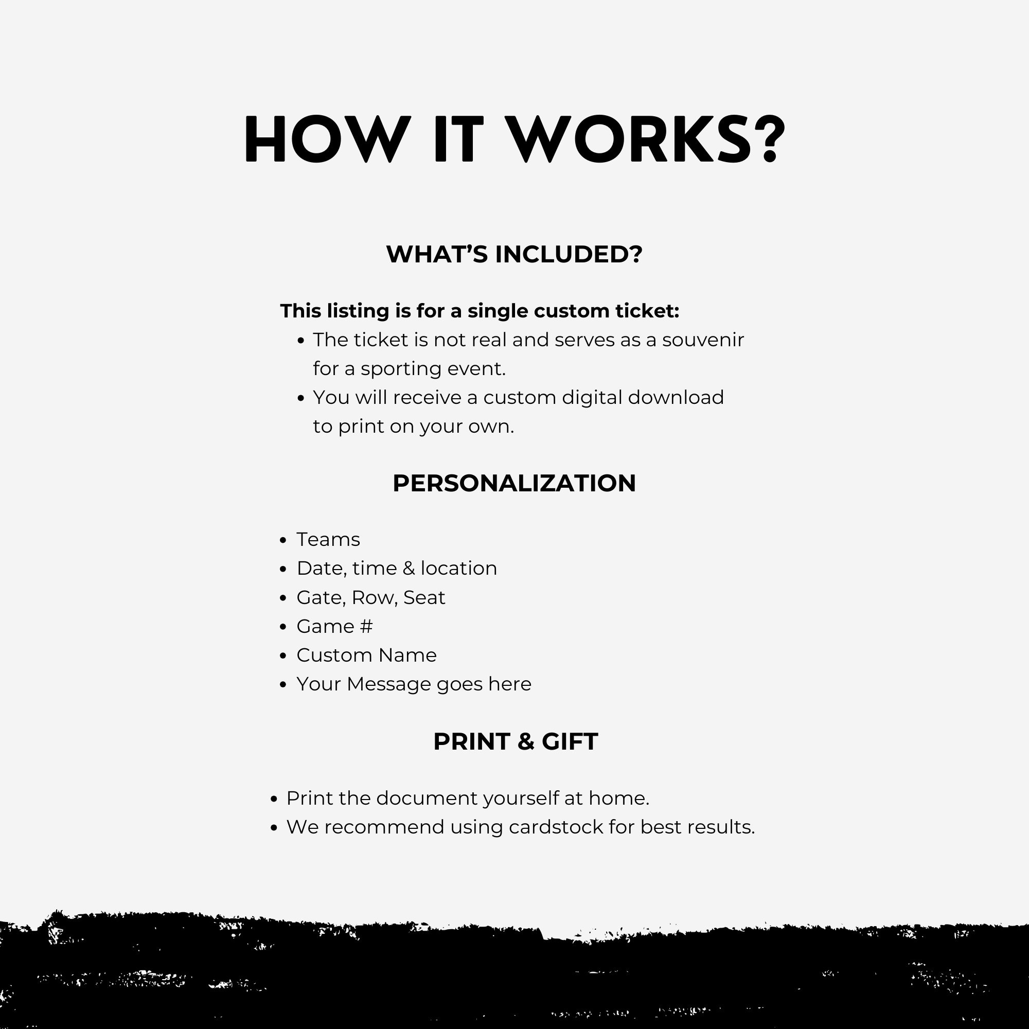 Souvenir Ticket Stub, Basketball Ticket, Sport Tickets, NBA Game Ticket, Custom Tickets