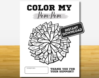 Cheer Fundraiser Flyer Fill My Pom Cheerleading Printable Pick a Spot to Donate Pom Pom Fundraiser Cheerleader Non-Editable Digital Download