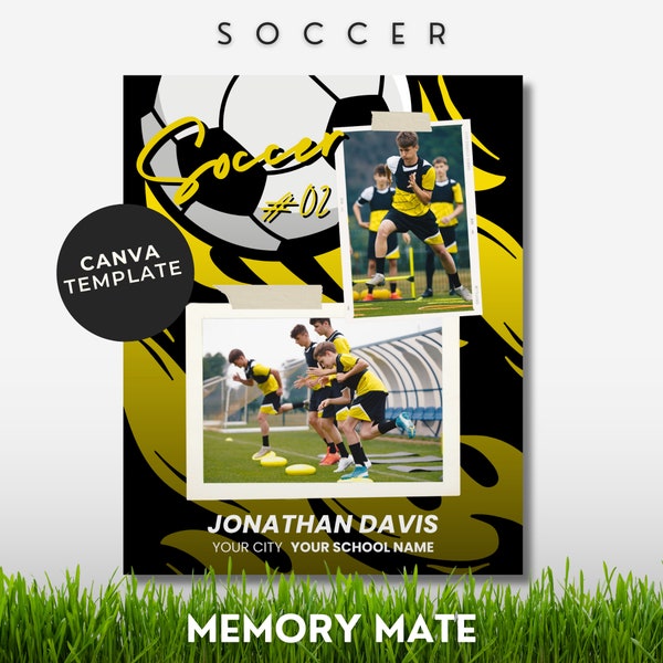 Memory Mate Soccer for Senior Night. Perfect end-of-season gift or sports banquet to celebrate your soccer player!