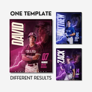 Photoshop Baseball Poster Template Baseball Background Baseball Team Senior Banners PSD Template Baseball Backdrop Senior Sports Poster