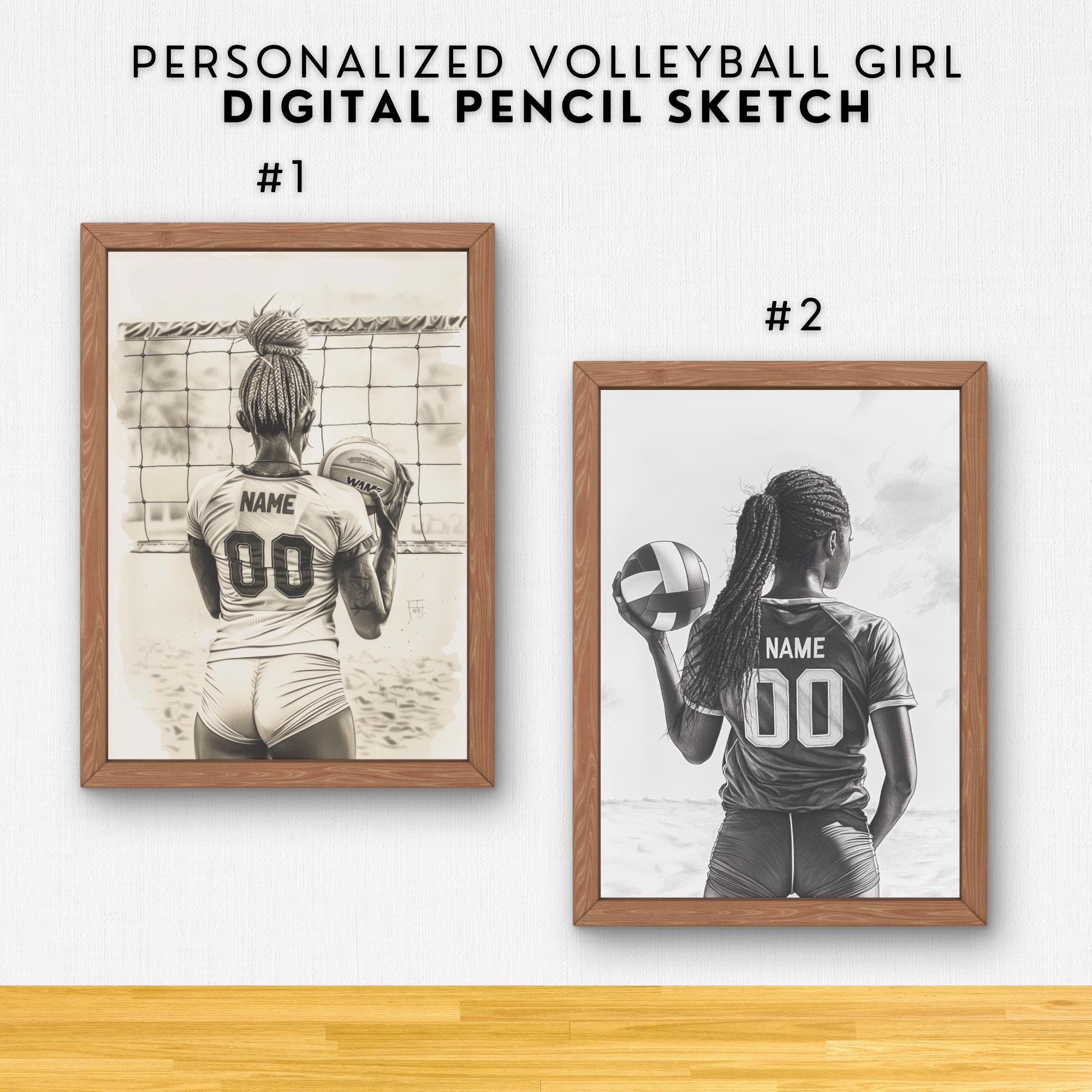 Buy Gift for Volleyball Player Black Girl Art Room Decor Personalized  Volleyball Gift Sketch Art Print Girls Volleyball Wall Graduation Gift  Online in India - Etsy, image size:2000x2000