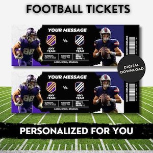NFL Sport Souvenir oder College Football Geburtstag Ticket Gutschein Vatertagsgeschenk für Ihn