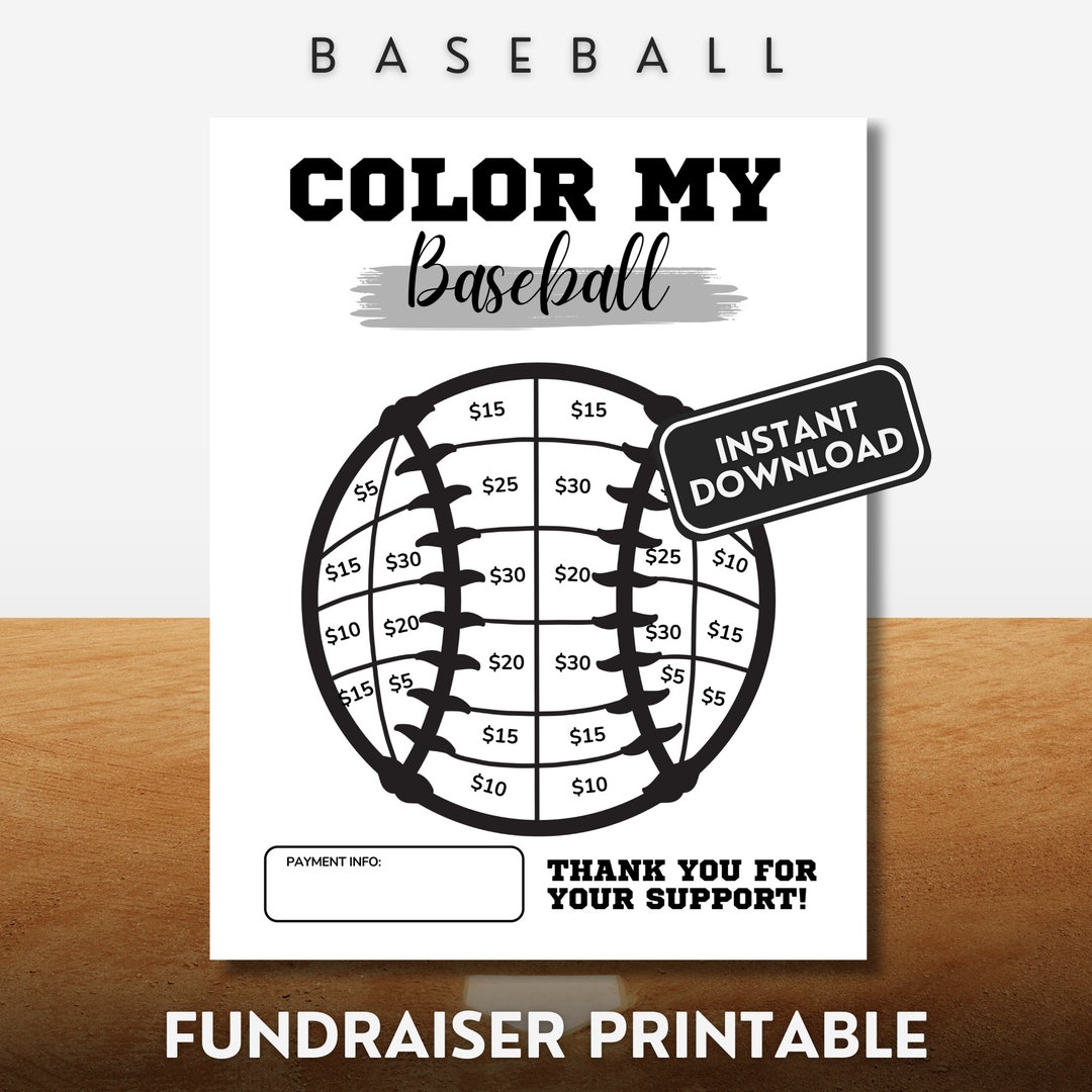 Baseball Fundraiser Flyer Baseball Fundraiser Board Printable Pick a ...