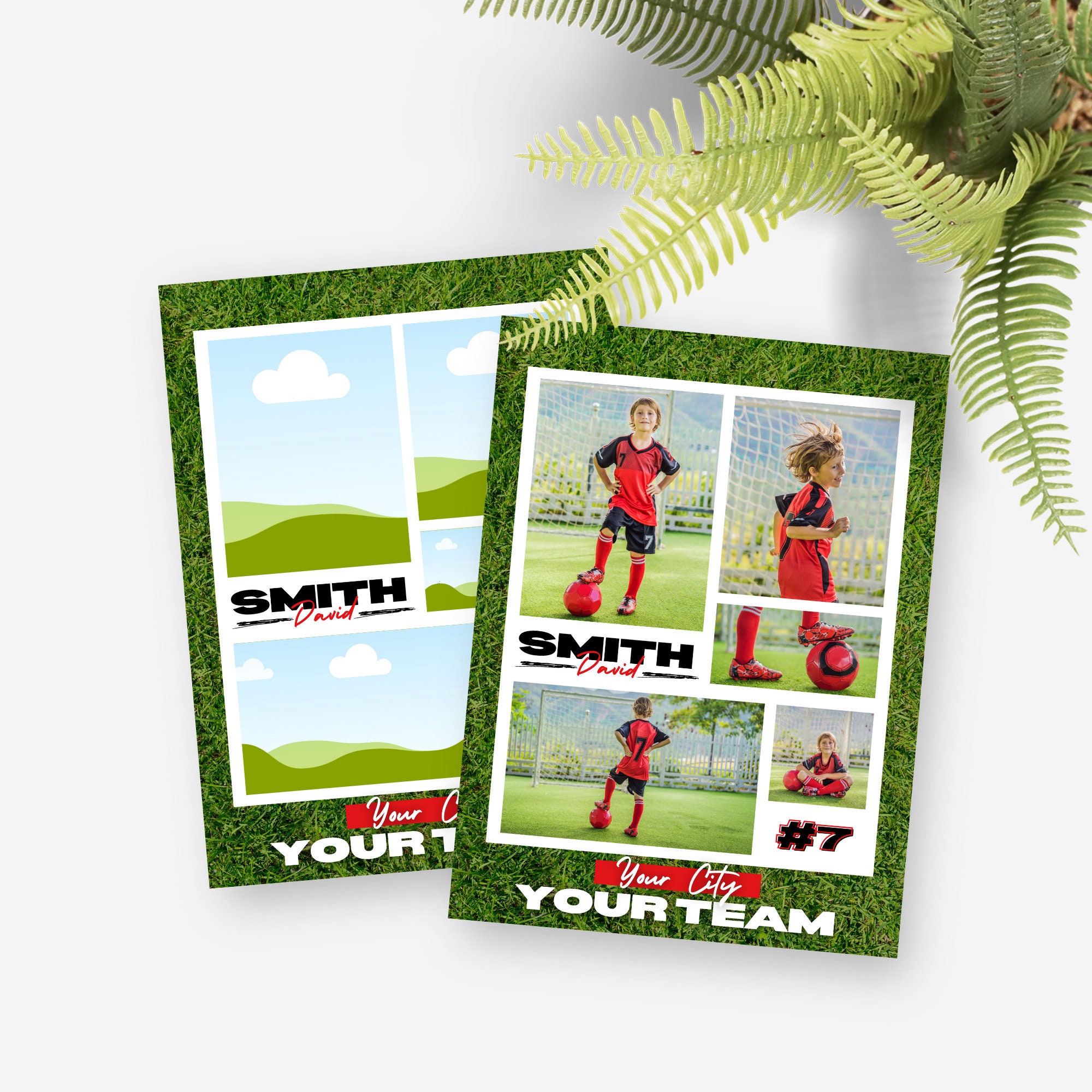 Football Soccer Team Photo Collage Gift Editable Canva Template, Custom ...