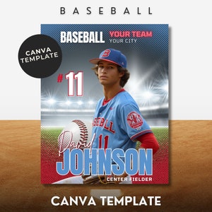 Baseball Banner Canva Template Senior Sports Poster Baseball Background Baseball Backdrop Baseball Editable Banner No Photoshop 24X30IN