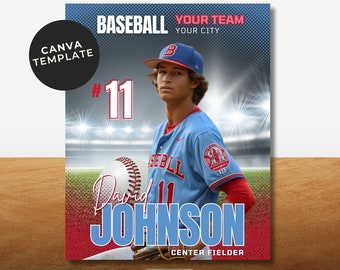 Baseball Banner Canva Template Senior Sports Poster Baseball Background Baseball Backdrop Baseball Editable Banner No Photoshop 24X30IN