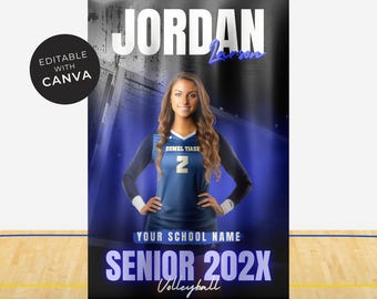 Basketball Senior Banner Vorlage: High School Sport Poster (24x36, digitaler Download)