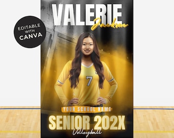 Basketball Senior Banner Vorlage: High School Sport Poster (24x36) (Digitaler Download)
