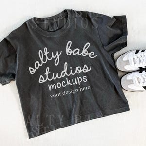 Comfort Colors 3023CL Pepper Mockup, 3023CL Mockup Pepper Comfort Colors Tshirt Mockup, Pepper Shirt Mockup Boxy T-Shirt Mockup Cropped Mock