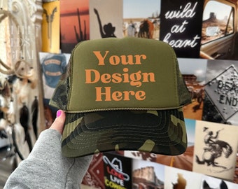 Otto Cap Trucker Hat Mockup Camo Hat Mock Beach Hat Trucker Hat Cap Mockup Baseball Cap Mockup Mesh Cap Mockup Trendy Western Mockup