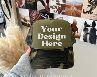 Otto Cap Trucker Hat Mockup Camo Hat Mock Beach Hat Trucker Hat Cap Mockup Baseball Cap Mockup Mesh Cap Mockup Trendy Western Mockup