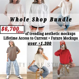 Whole Shop Mockup Bundle Pass | Lifetime Access to ALL Mock-Ups | Real Model Mock Ups | Comfort Colors, Bella Canvas, Gildan, Otto Hats
