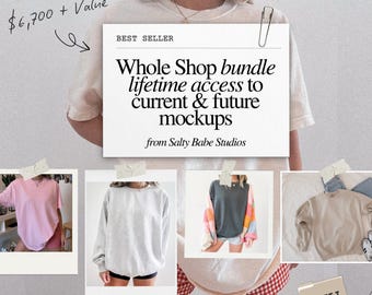Whole Shop Mockup Bundle – Lifestyle Mockups, Real Model, Lifetime Access, Entire Shop & Future Collection