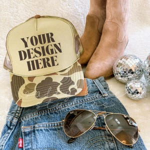 Otto Cap Trucker Hat Mockup Camo Hat Mock Beach Hat Trucker Hat Cap Mockup Baseball Cap Mockup Mesh Cap Mockup Trendy Western Mockup