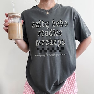 Comfort Colors Mockup | Pepper Comfort Colors C1717 Mockup | Model Mockup | Trendy Mockup | Boho Mockup | Oversized Shirt Mockup | Tshirt