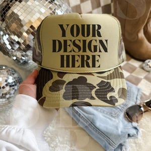 Otto Cap Trucker Hat Mockup Camo Hat Mock Beach Hat Trucker Hat Cap Mockup Baseball Cap Mockup Mesh Cap Mockup Trendy Western Mockup