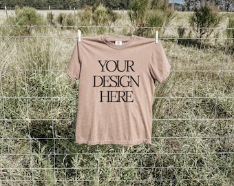 Espresso Comfort Colors 1717 T-Shirt Mockup, Real Photo Mockup (Digital Download)
