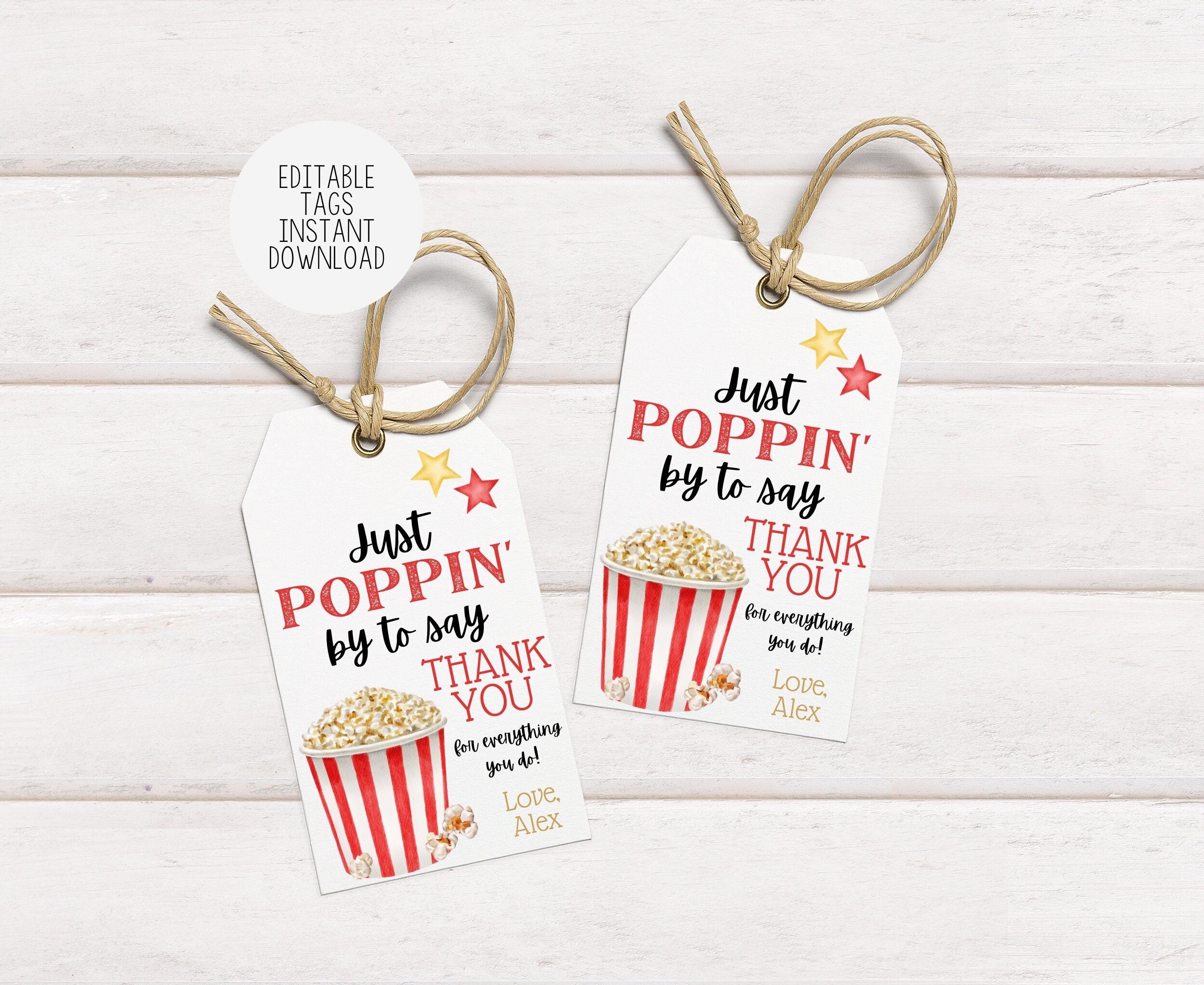 Teacher Appreciation Gift Tags Editable, Printable Custom Thank You Gift  Tags, Personalized Favor Treat Tags Staff Teacher Appreciation Week 