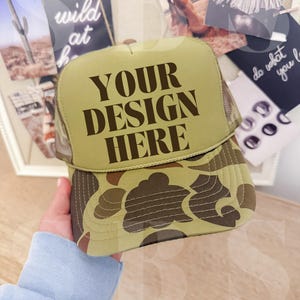 Otto Cap Trucker Hat Mockup Camo Hat Mock Beach Hat Trucker Hat Cap Mockup Baseball Cap Mockup Mesh Cap Mockup Trendy Western Mockup