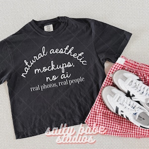Comfort Colors 3023CL Black Mockup, 3023CL Mockup Black, Comfort Colors Tshirt Mockup, Black Shirt Mockup, Boxy T-Shirt Mockup, Cropped Mock