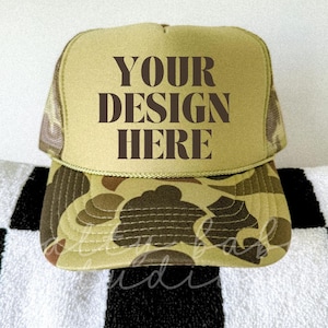 Otto Cap Trucker Hat Mockup Camo Hat Mock Beach Hat Trucker Hat Cap Mockup Baseball Cap Mockup Mesh Cap Mockup Trendy Western Mockup
